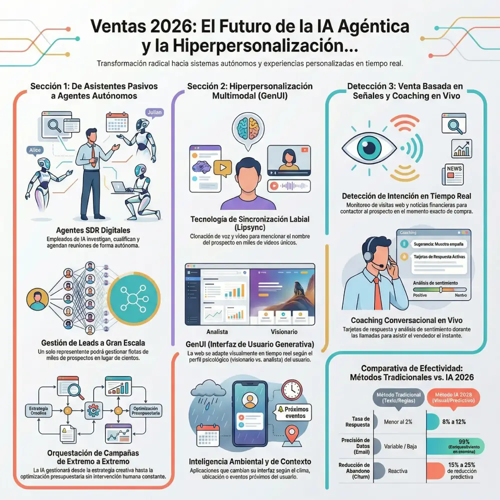 cómo la inteligencia artificial agéntica ayuda en ventas